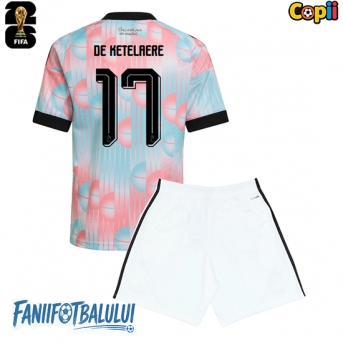 Belgia Charles De Ketelaere #17 Echipament de Fotbal Replică Mondial 2026 Copii Deplasare (+ Șorturi)